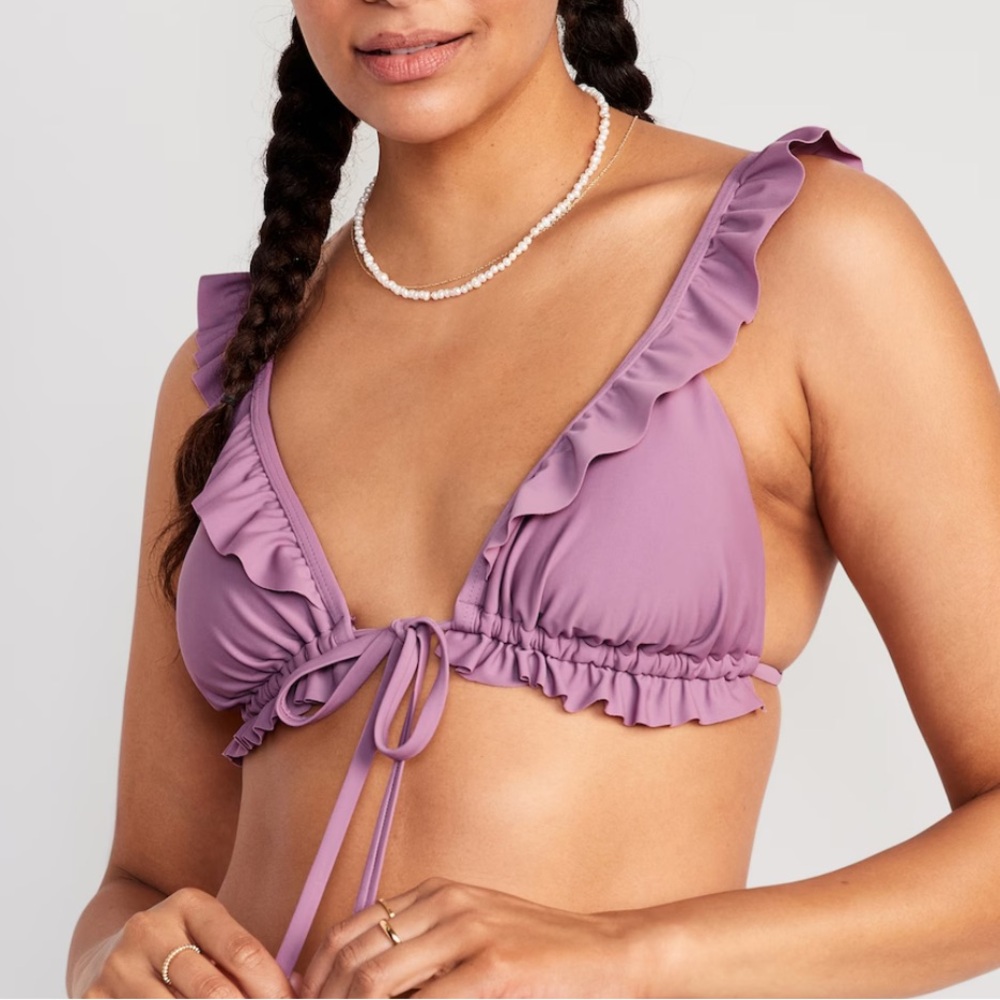 Old navy ruffle trimmed triangle bikini